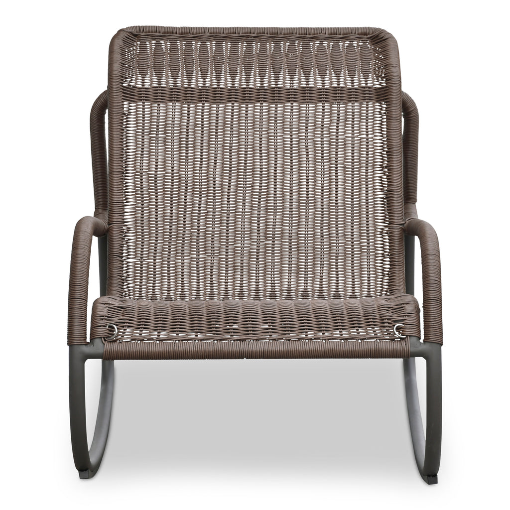 Lyra Outdoor Rocking Chair Brown