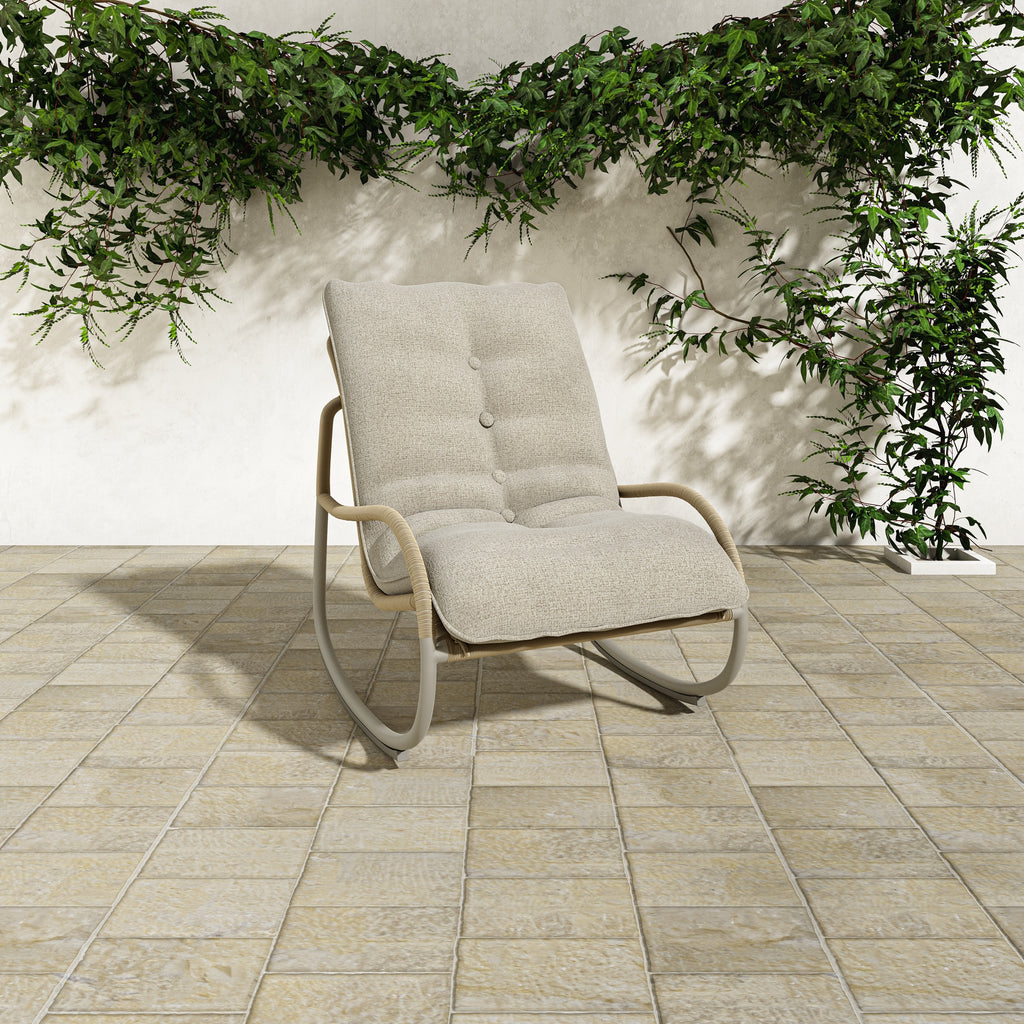 Lyra Outdoor Rocking Chair Beige