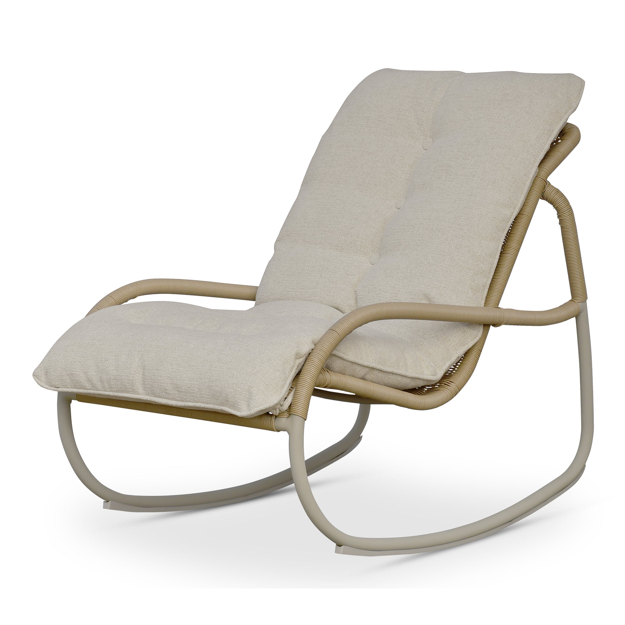 Lyra Outdoor Rocking Chair Beige