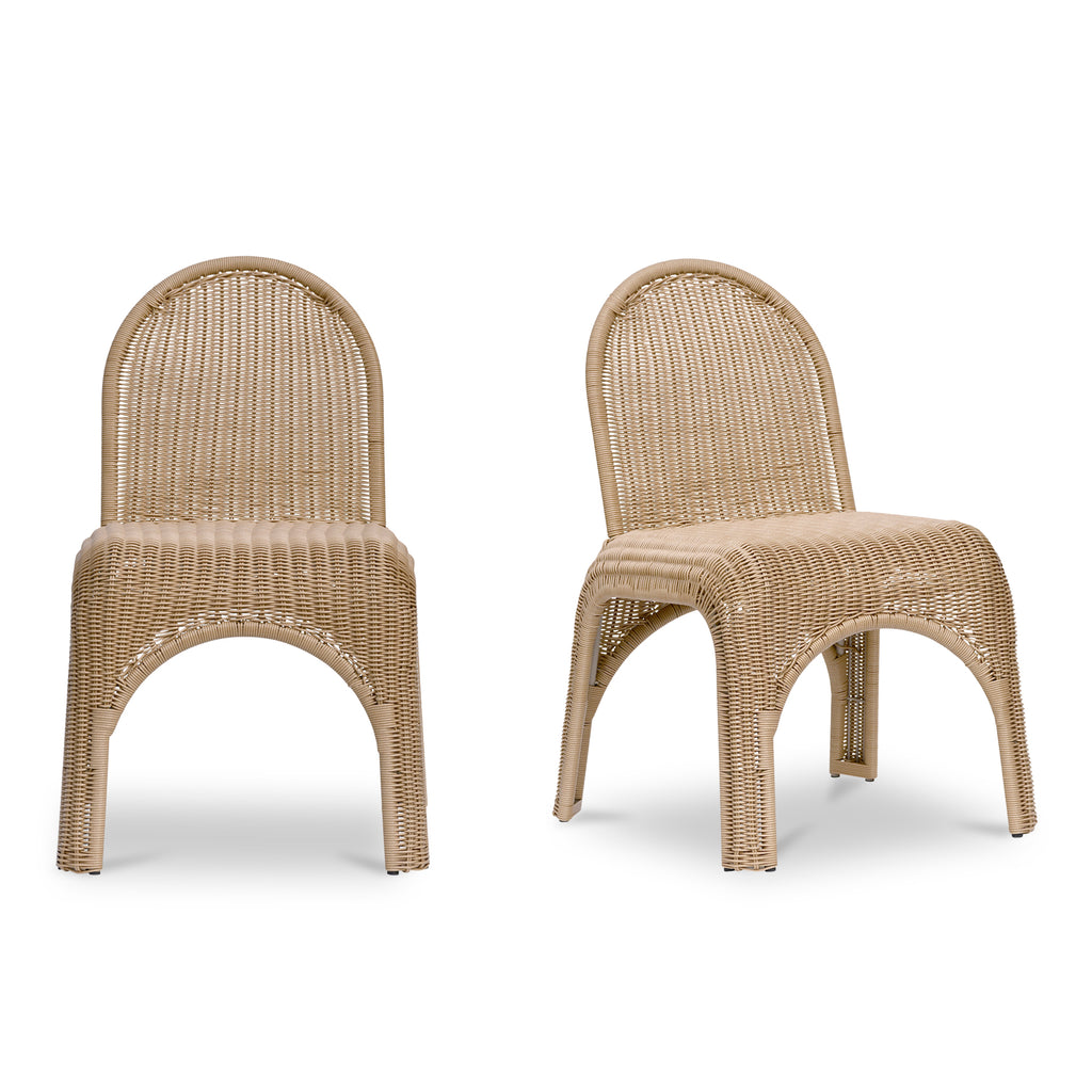 Kendall Outdoor Dining Chair Natural-Set of Two
