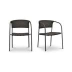 Zola Outdoor Dining Chair Dark Brown-Set Of Two