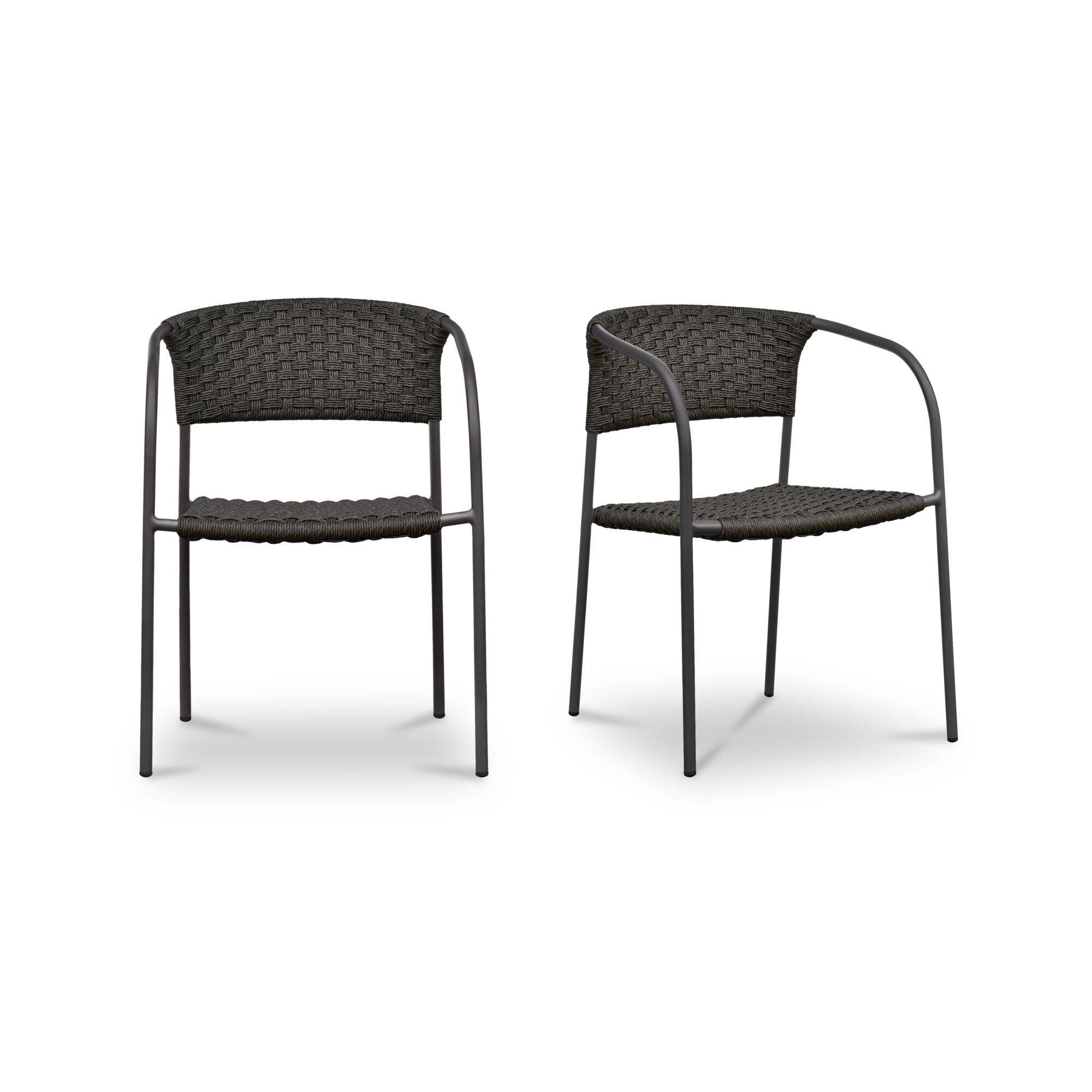 Zola Outdoor Dining Chair Dark Brown-Set Of Two