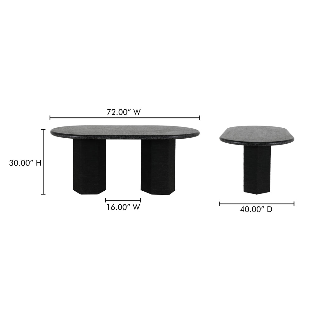 Sartoria Dining Table Black Granite