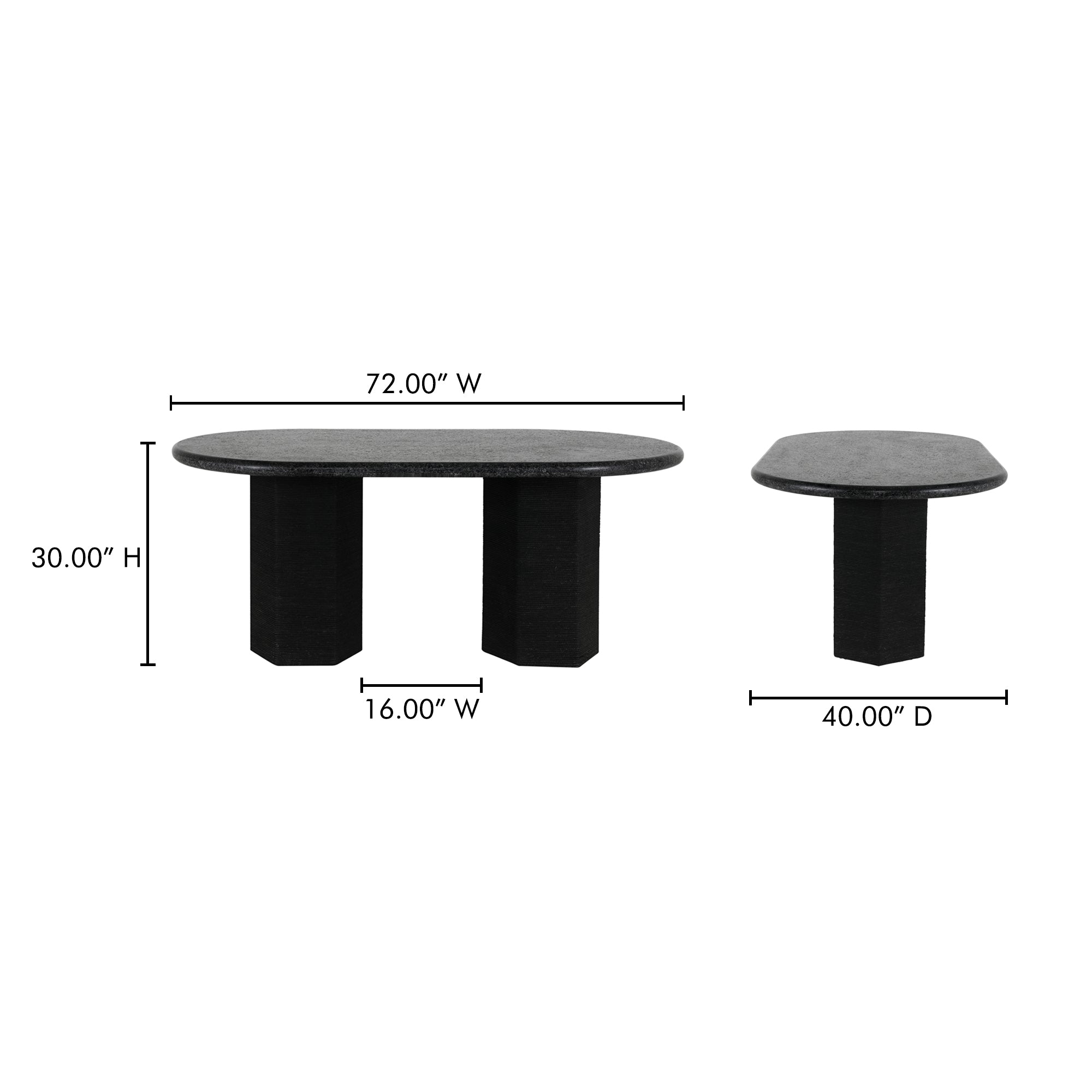 Sartoria Dining Table Black Granite