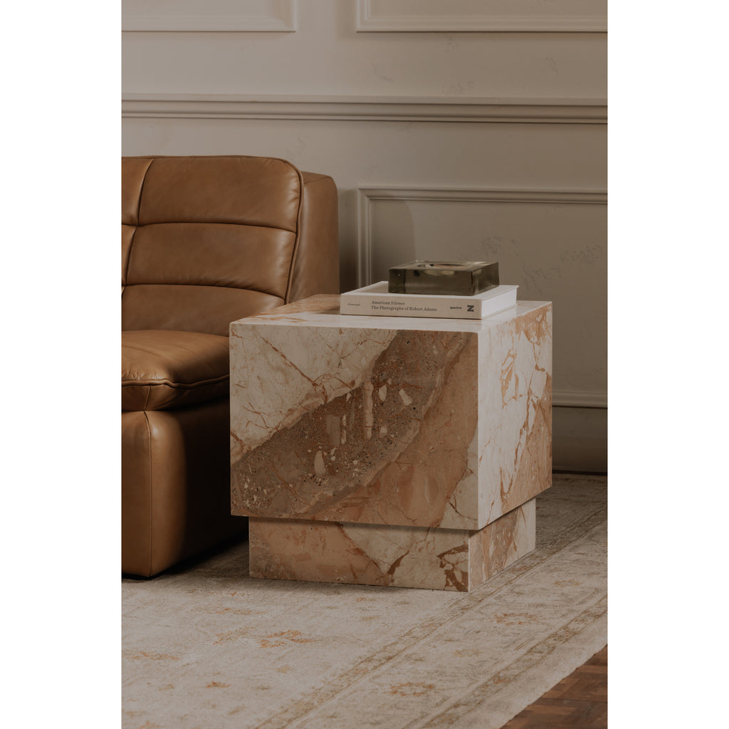 Layla Side Table Breccia Marble
