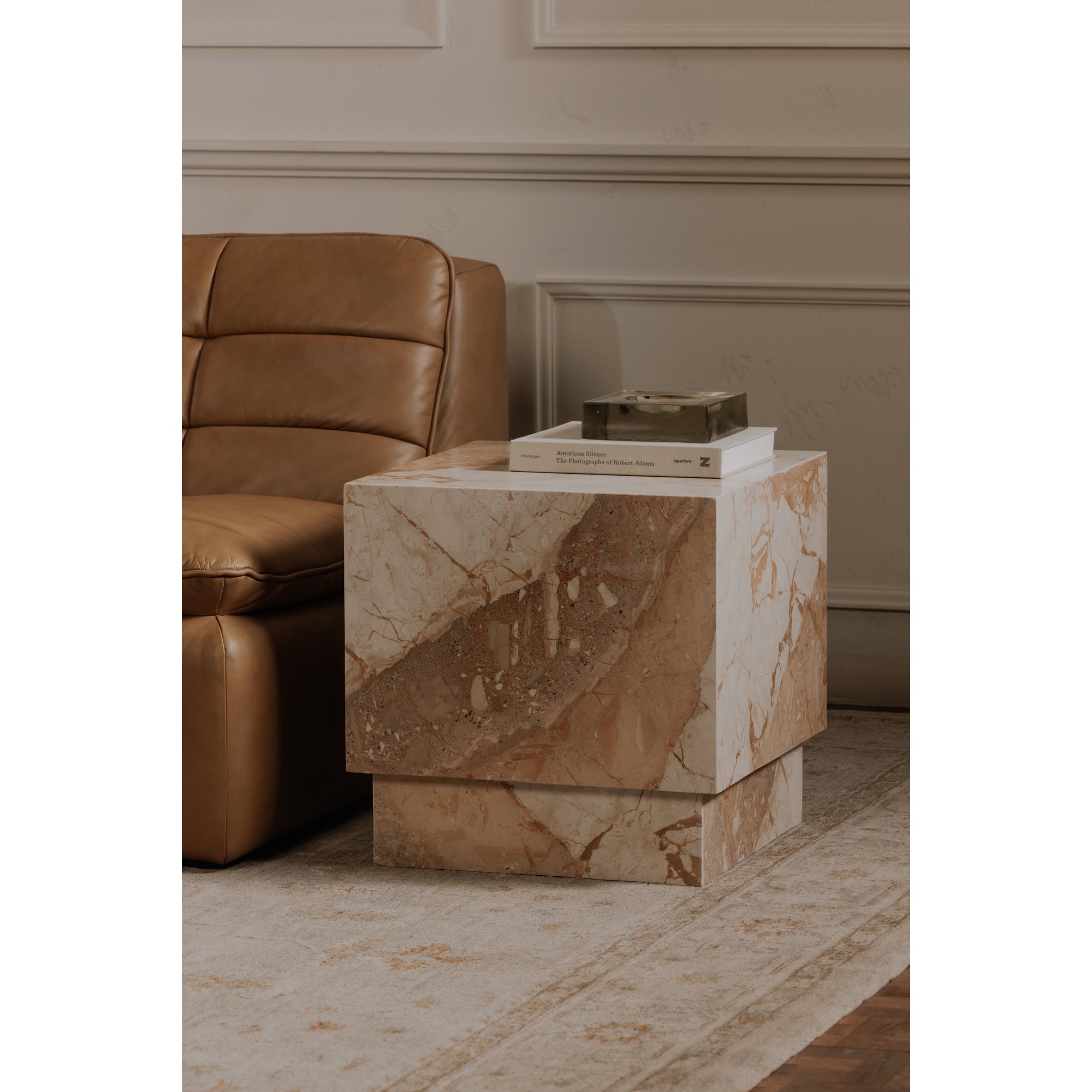 Layla Side Table Breccia Marble
