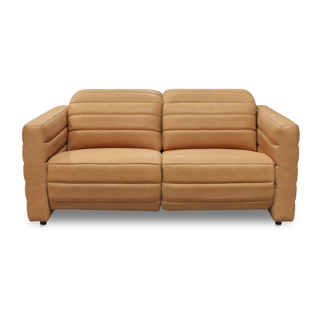 Juno Power Recliner Sofa Tan Leather