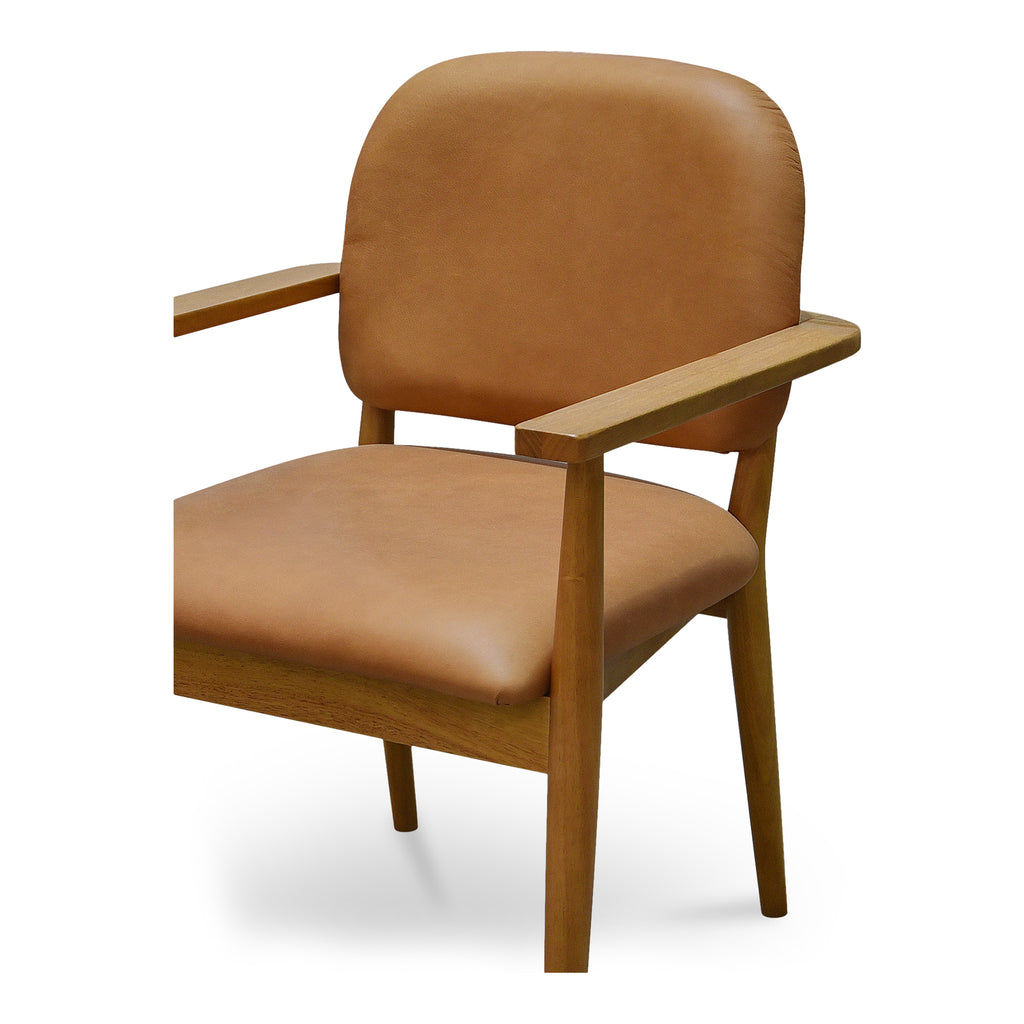 Norrie Dining Chair Brown Leather