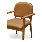 Norrie Dining Chair Brown Leather