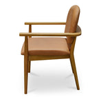 Norrie Dining Chair Brown Leather