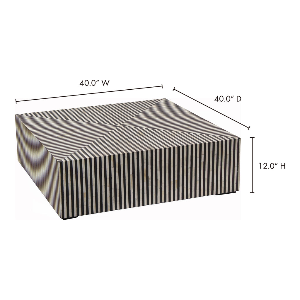 Terning Coffee Table Black and White