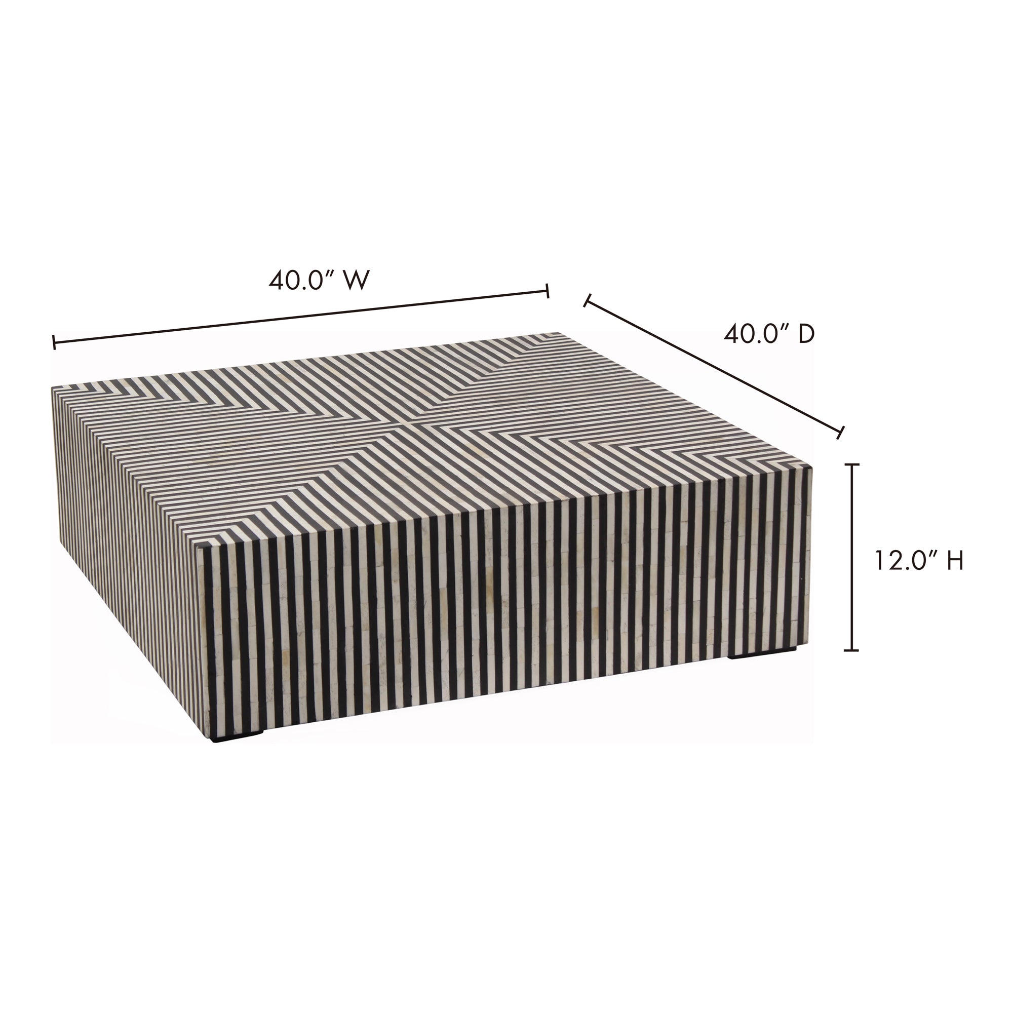 Terning Coffee Table Black and White