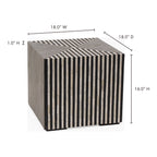 Terning Side Table Black and White