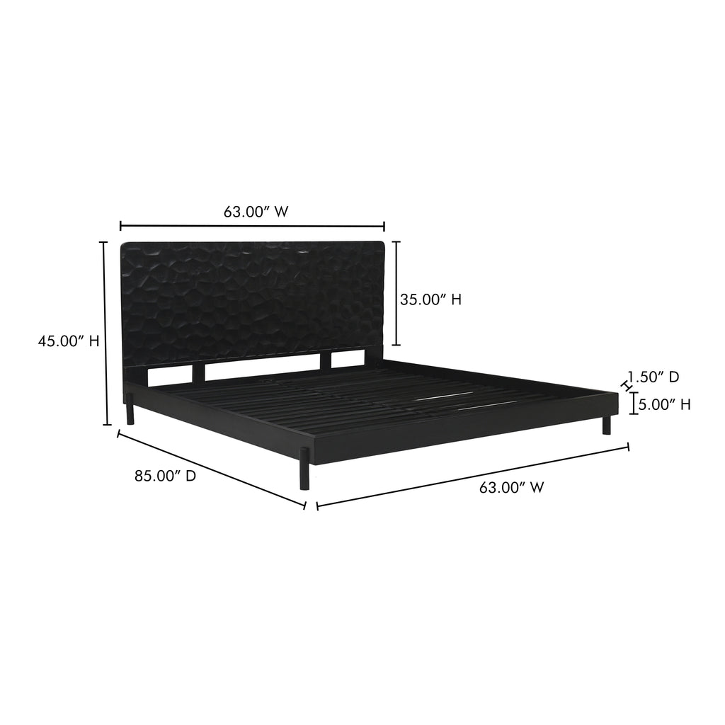 Misaki Queen Bed Black