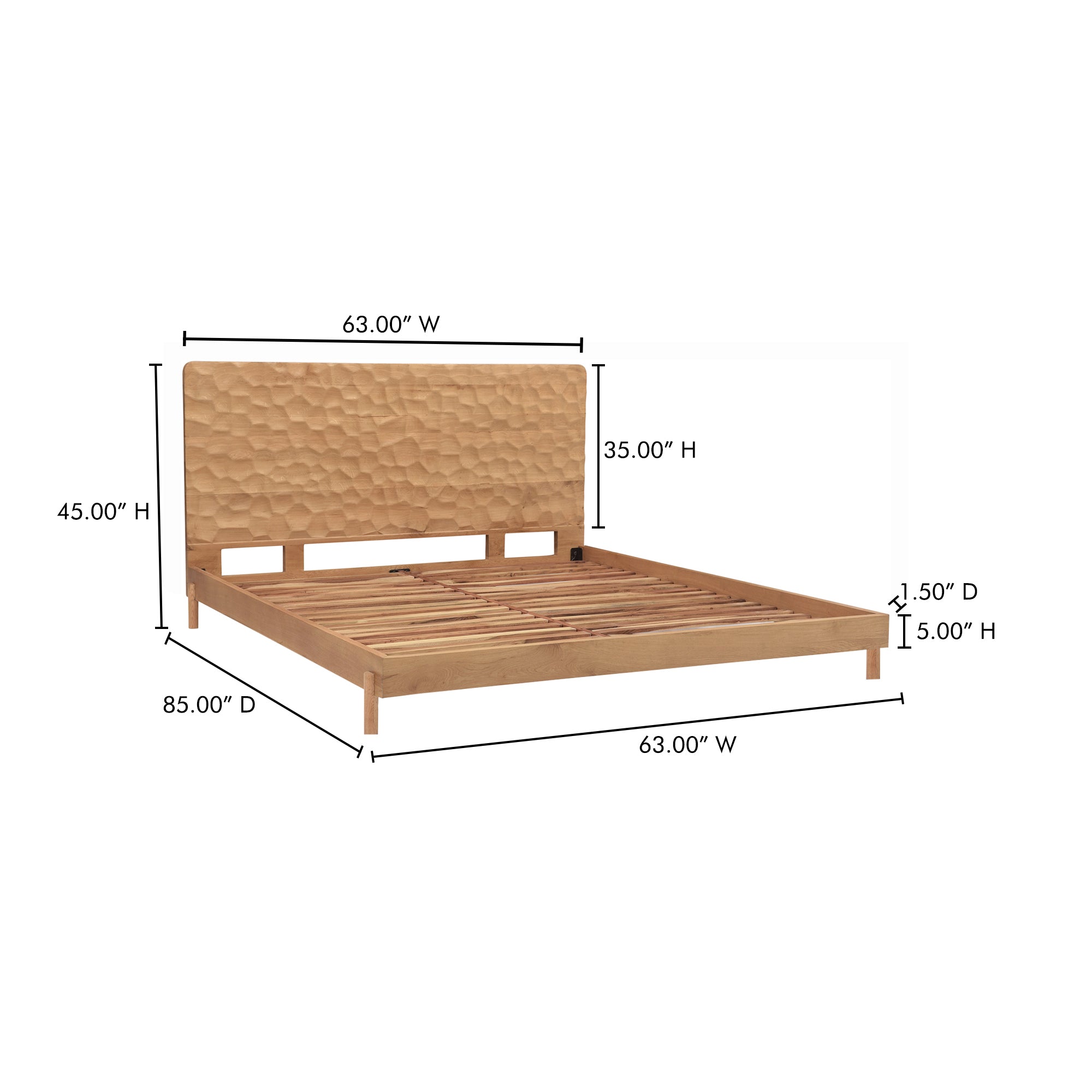 Misaki Queen Bed Natural