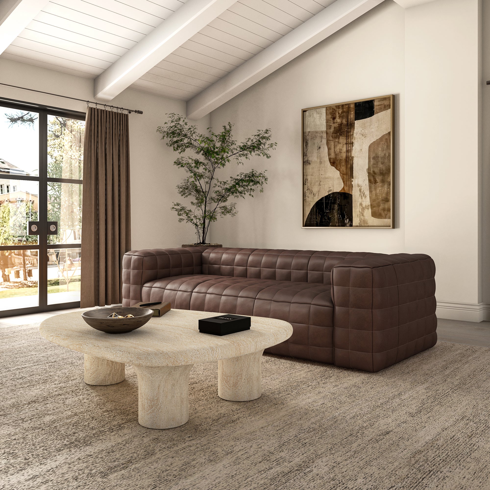 Callan Sofa Dark Brown
