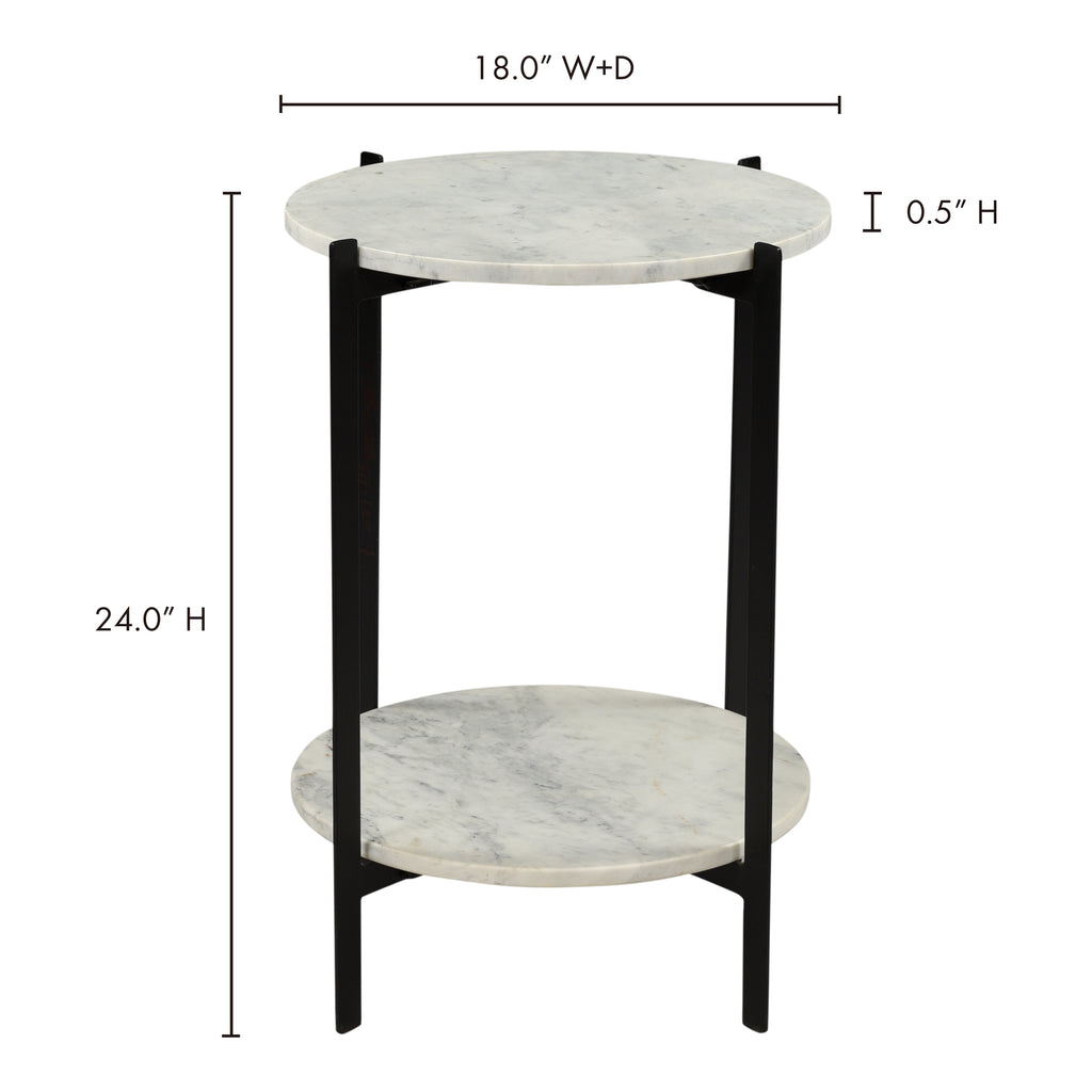Melanie Accent Table White