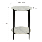 Melanie Accent Table White