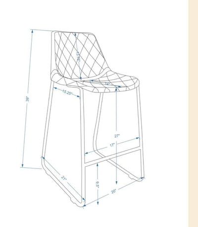 Special Buy—Leather Quilt Design Counter Stools