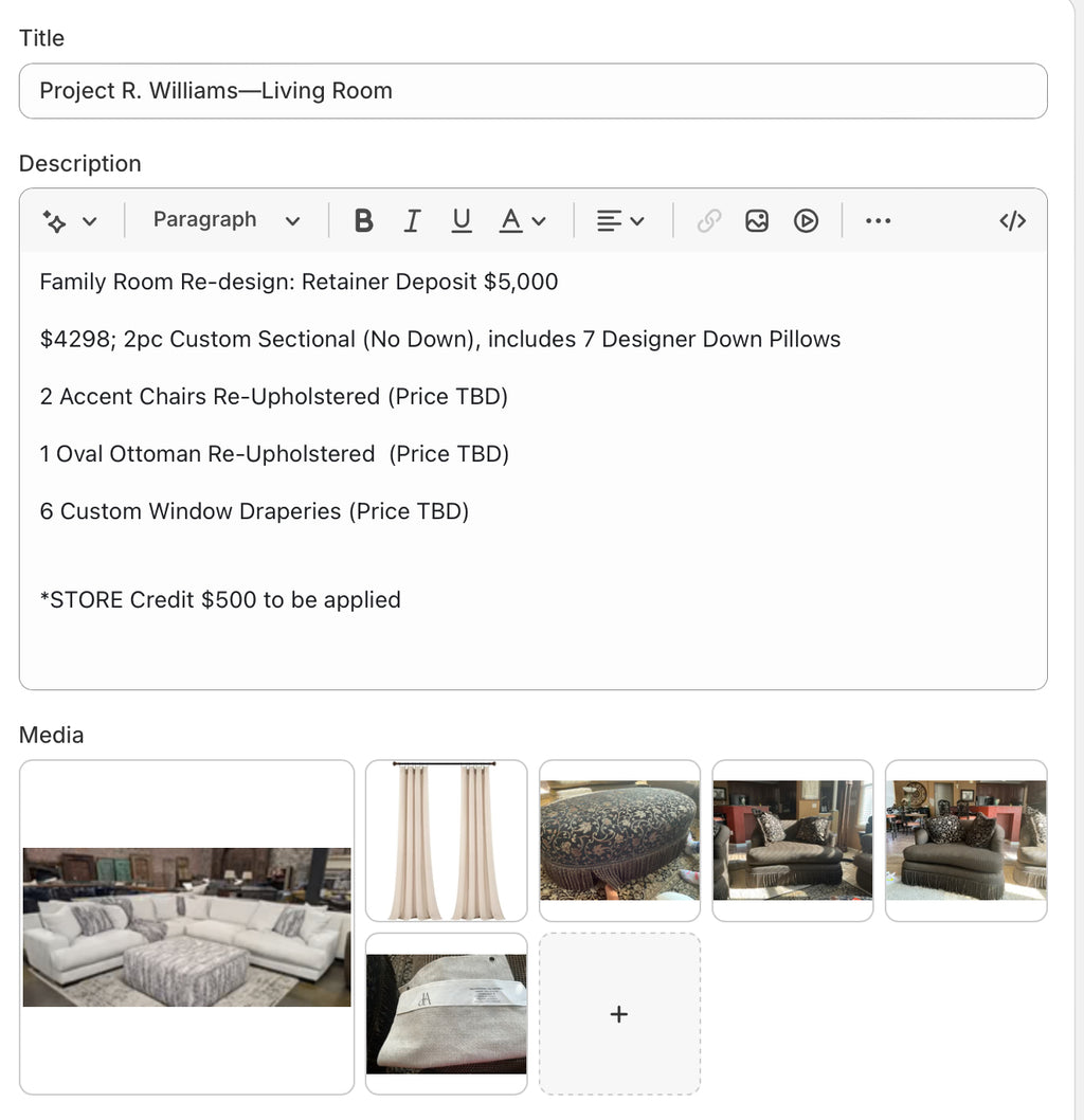 Interior Design Styling Project—R.Williams (Revised)