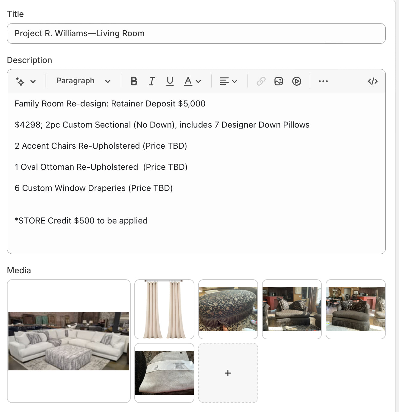 Interior Design Styling Project—R.Williams (Revised)