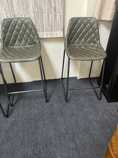 Special Buy—Leather Quilt Design Counter Stools