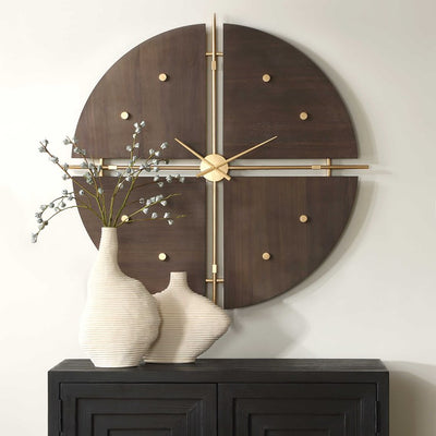 Walnut Elegance, Wall Clock