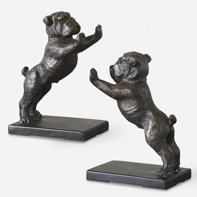 BULLDOGS BOOKENDS, S/2