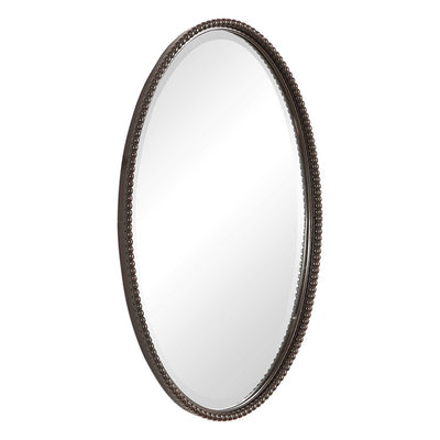 Sherise Brushed Nickel Oval Mirror