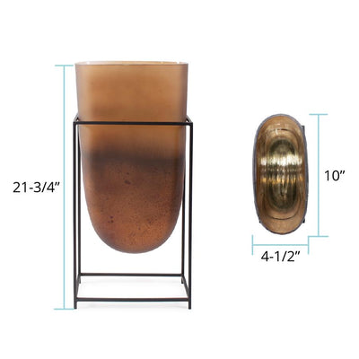 Euler Bronze Glass Vases