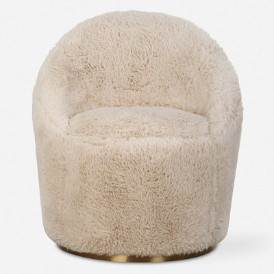 CRUE SWIVEL CHAIR, SHEEPSKIN