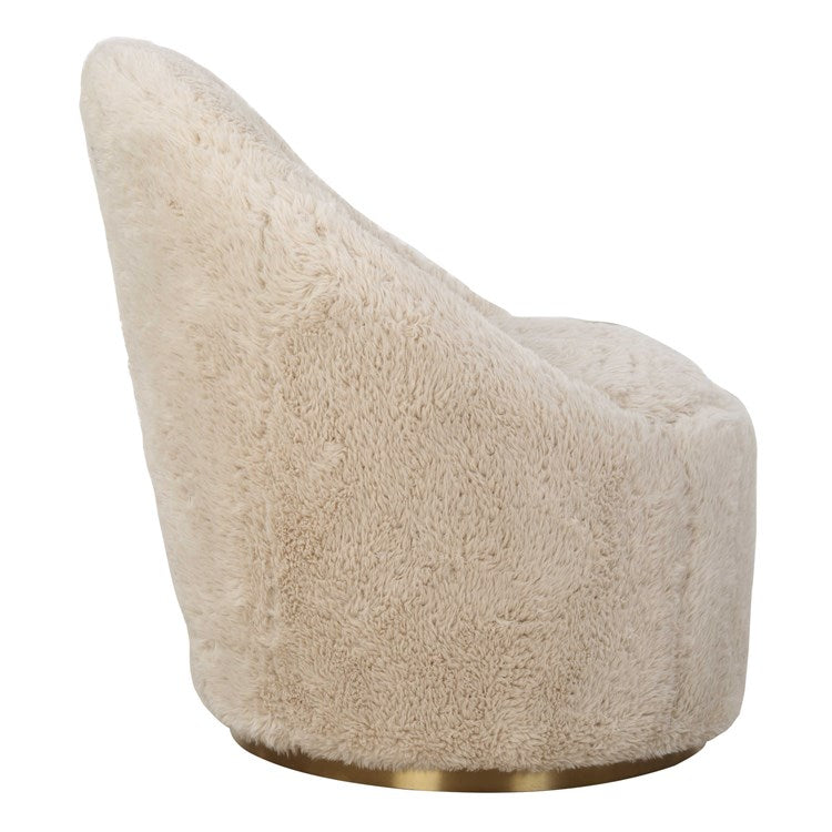 CRUE SWIVEL CHAIR, SHEEPSKIN