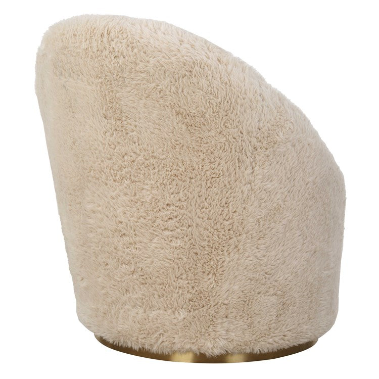 CRUE SWIVEL CHAIR, SHEEPSKIN