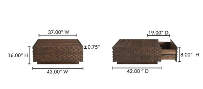 Easton Storage Coffee Table Brown