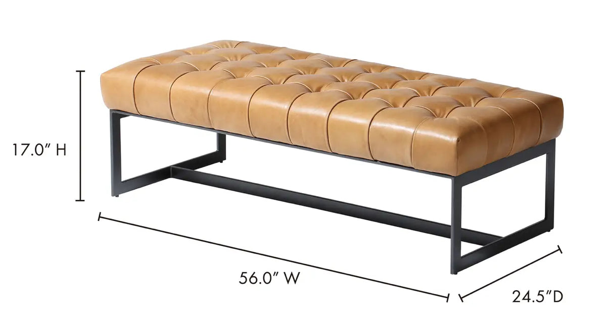 Wyatt Leather Bench