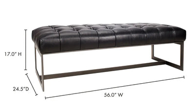 Wyatt Leather Bench