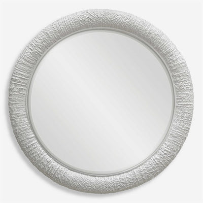 MARINER ROUND MIRROR, NATURAL/WHITE