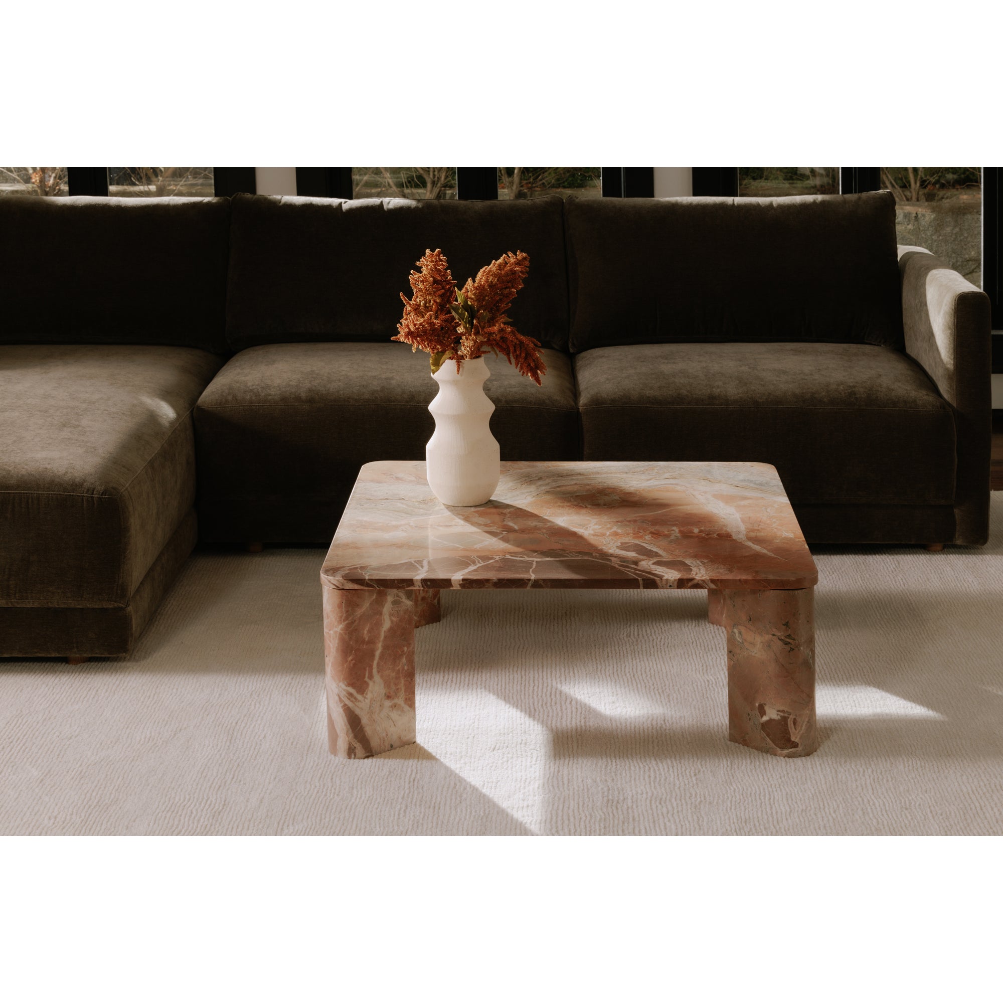Segment Coffee Table Orange Levante Marble