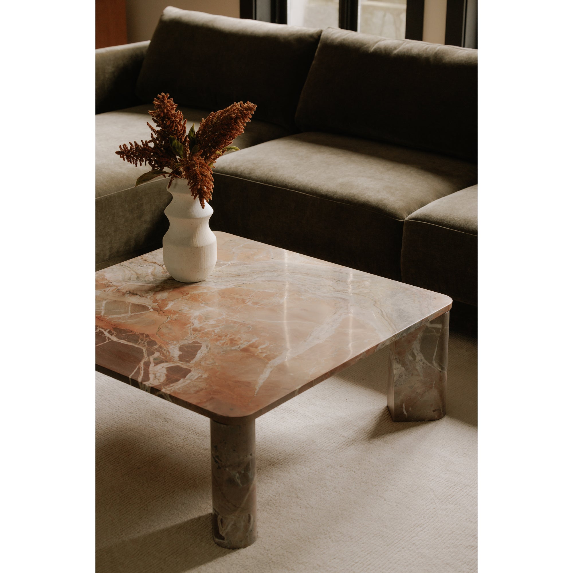 Segment Coffee Table Orange Levante Marble