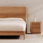 Povera Queen Bed Natural Oak