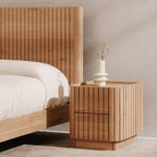 Povera Queen Bed Natural Oak