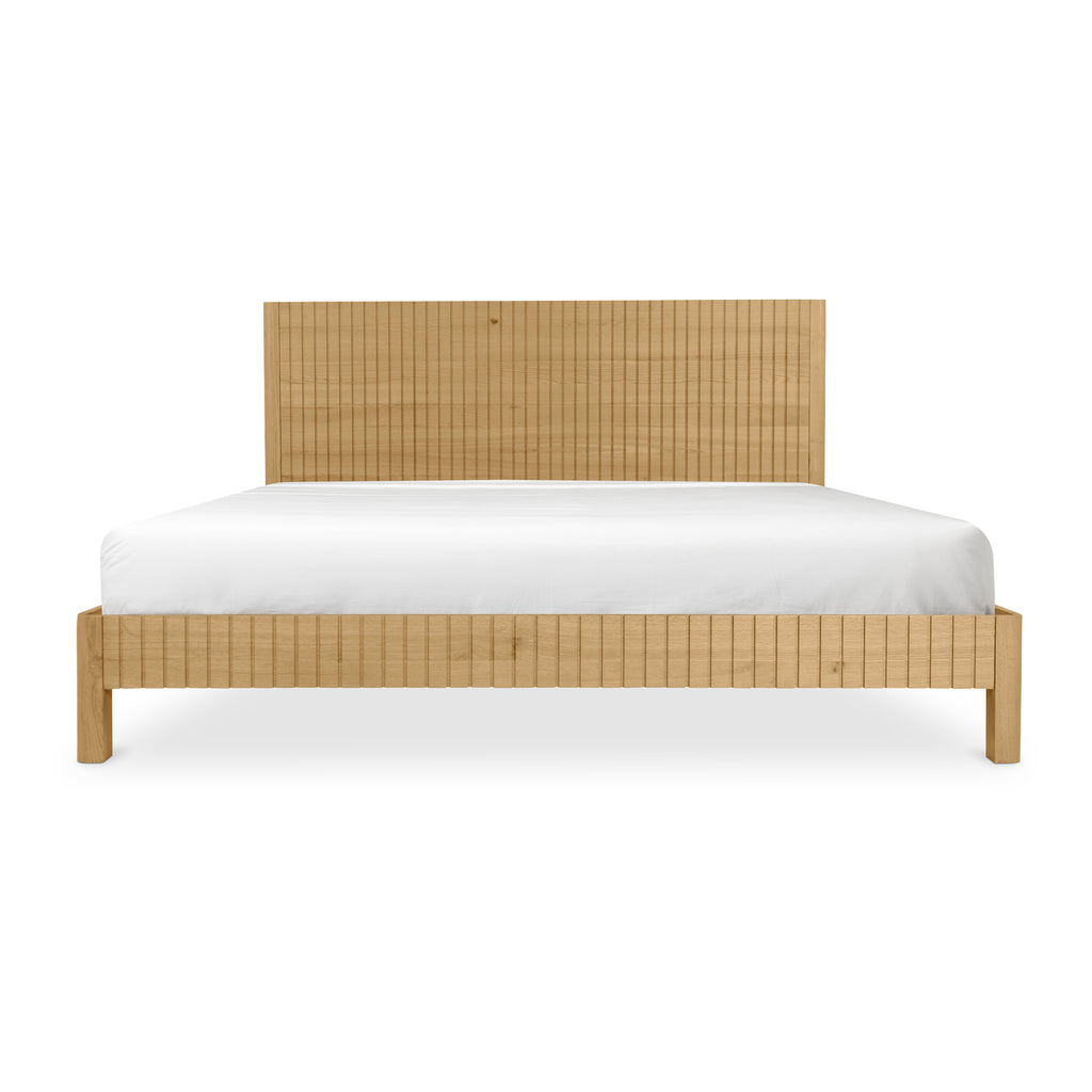 Povera Queen Bed Natural Oak
