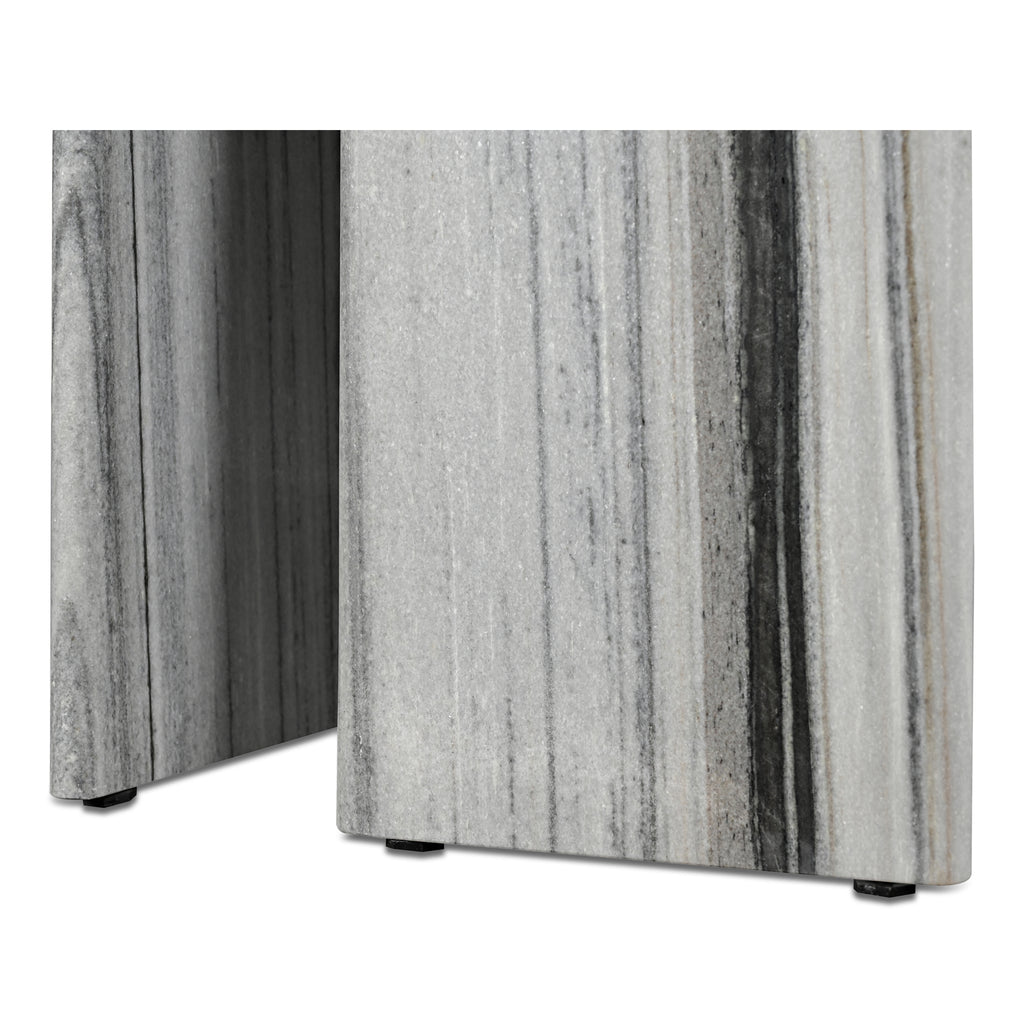 Celia Oval Dining Table Panda Marble