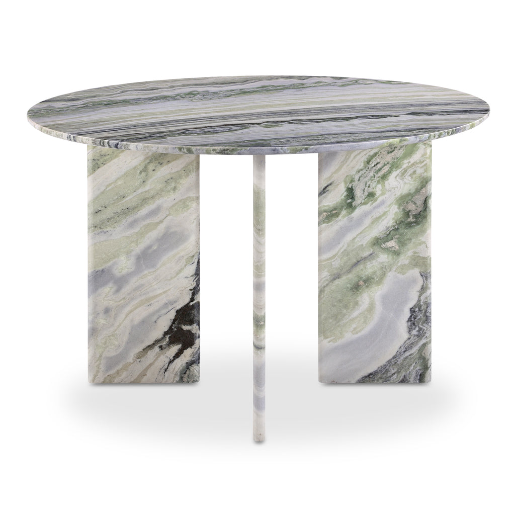 Celia Round Dining Table Green Onyx Marble