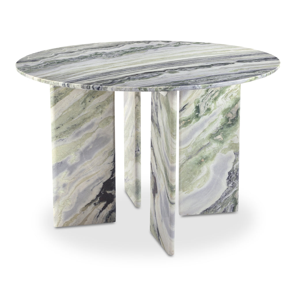 Celia Round Dining Table Green Onyx Marble