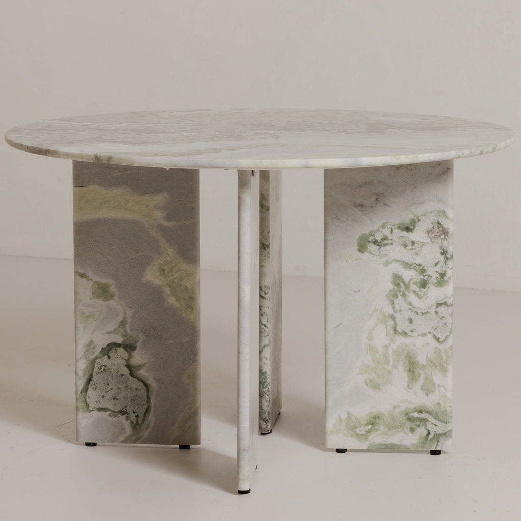 Celia Round Dining Table Green Onyx Marble
