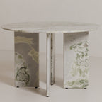 Celia Round Dining Table Green Onyx Marble
