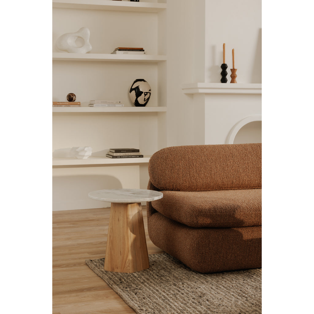 Evelyn Accent Table Ashen Grey Matrix Marble