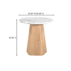 Evelyn Accent Table Ashen Grey Matrix Marble