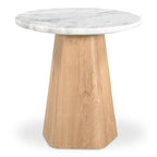 Evelyn Accent Table Ashen Grey Matrix Marble
